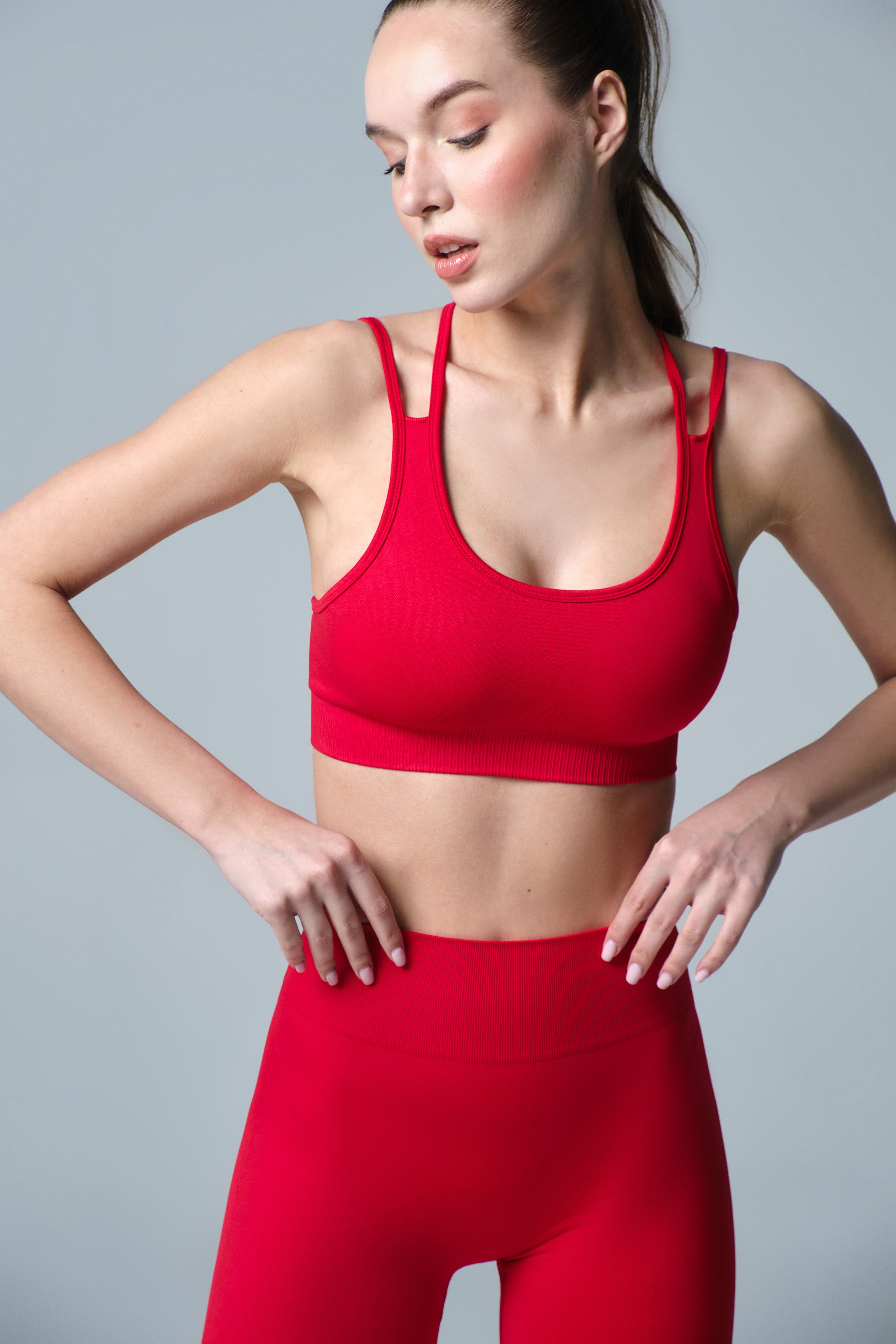 İnce Askılı Bra Kırmızı