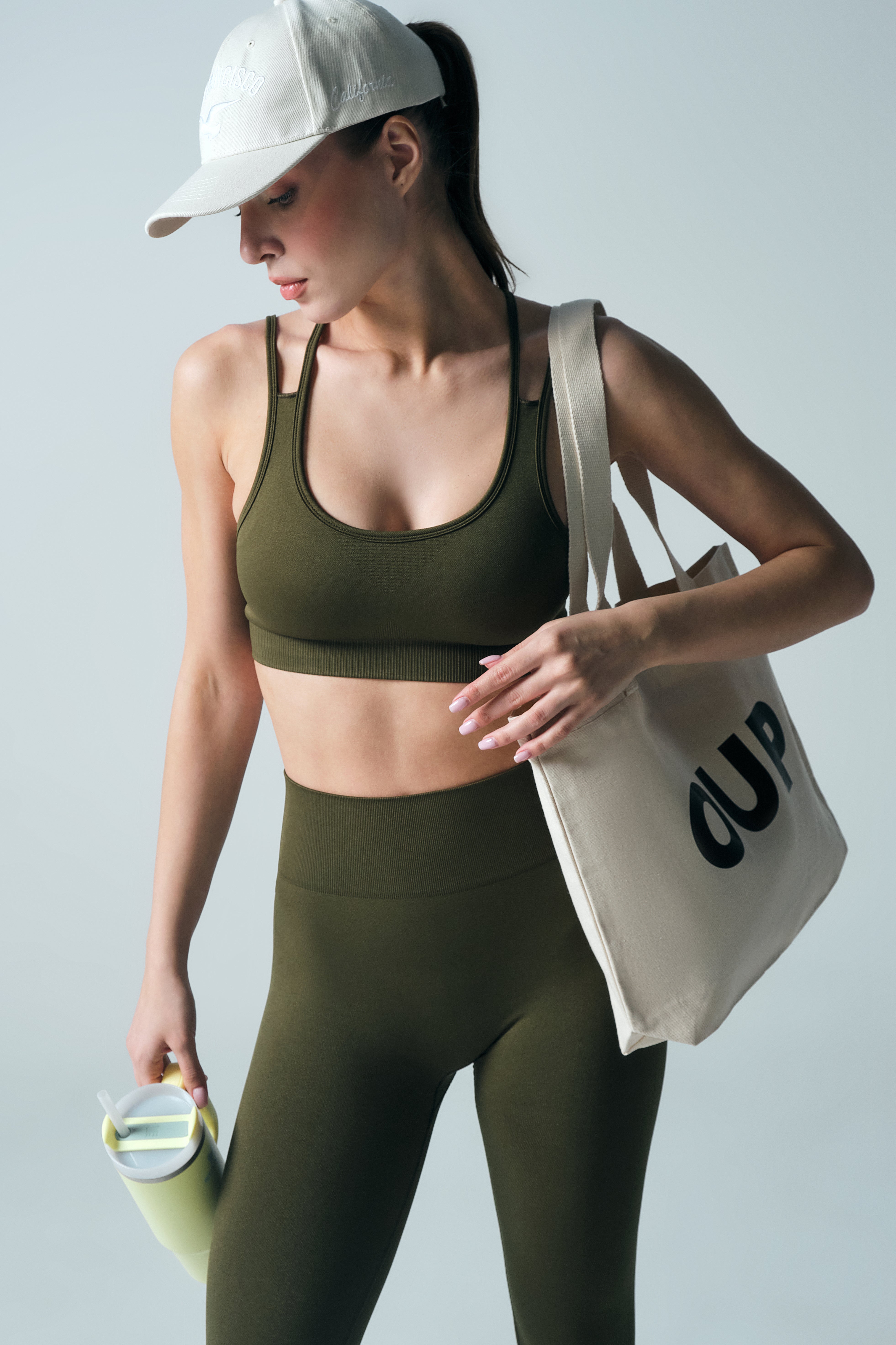 İnce Askılı Bra Haki