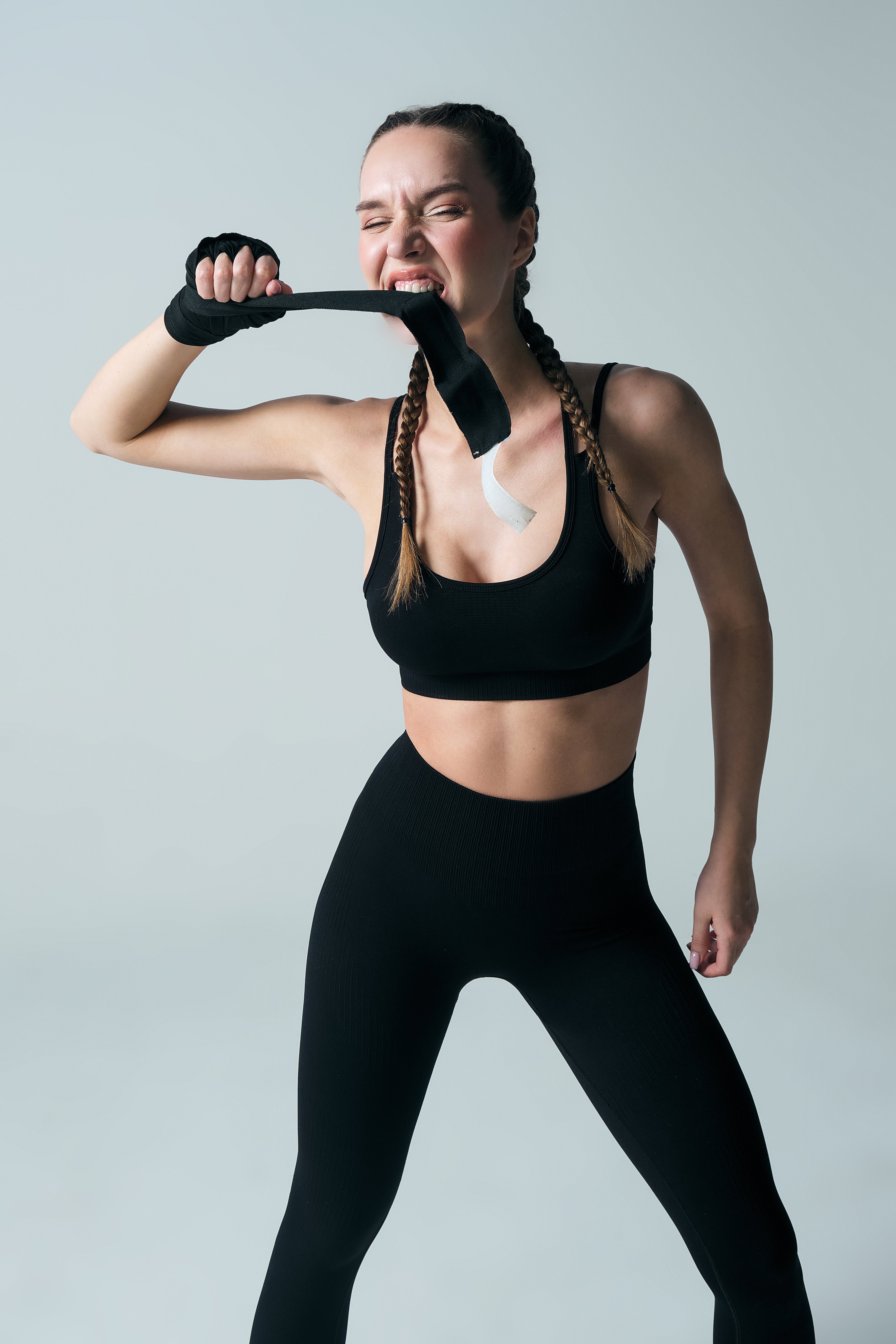 Siyah Büzgülü Tayt